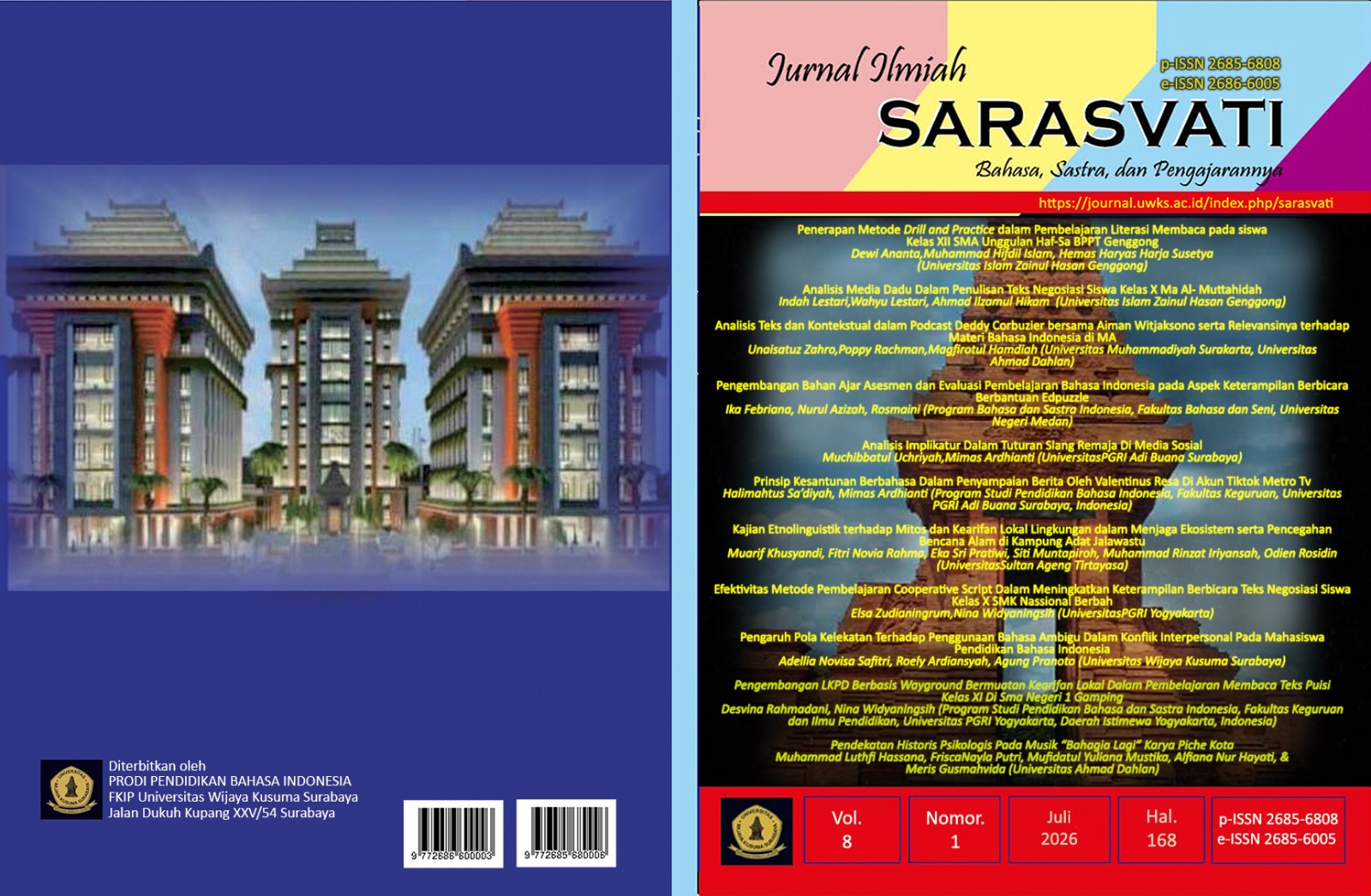 					View Vol. 8 No. 1 (2026): JURNAL SARASVATI
				